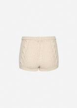 Load image into Gallery viewer, Cable-knit cashmere shorts in ivory