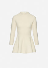 Load image into Gallery viewer, Flared knit mini dress in cream