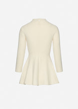 Load image into Gallery viewer, Flared knit mini dress in cream