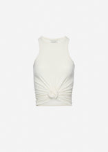 Load image into Gallery viewer, Knotted jersey tank top in off-white