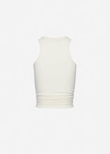 Load image into Gallery viewer, Knotted jersey tank top in off-white
