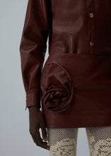 Load image into Gallery viewer, AW25 LEATHER 19 SHIRT BORDEAUX