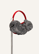 Load image into Gallery viewer, MICRO VESNA RED SATIN WITH BLACK CRYSTALS