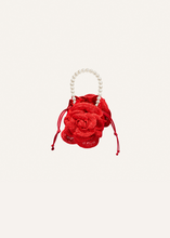 Load image into Gallery viewer, Pearl Magda bag in red crochet
