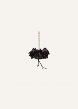 Load image into Gallery viewer, Small pearl Magda bag in black satin