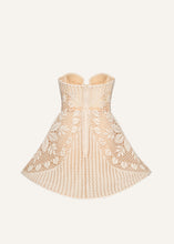 Load image into Gallery viewer, Crochet sweetheart mini dress in cream