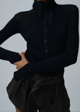 Load image into Gallery viewer, SS25 KNITWEAR 14 CARDIGAN BLACK