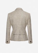 Load image into Gallery viewer, Classic button-up blazer in beige melange
