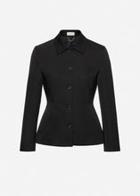 Load image into Gallery viewer, Classic button-up blazer in black
