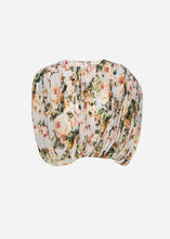 Load image into Gallery viewer, Sleeveless ruched bubble top in floral print
