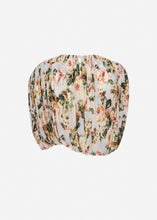 Load image into Gallery viewer, Sleeveless ruched bubble top in floral print
