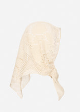 Load image into Gallery viewer, Hand-crocheted long fringe scarf in cream

