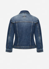 Load image into Gallery viewer, Fitted denim jacket in dark blue
