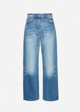 Load image into Gallery viewer, Loose-leg faded denim pants in light blue
