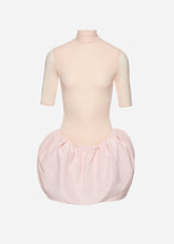 Load image into Gallery viewer, High-neck puff skirt mini dress in light pink
