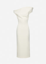 Load image into Gallery viewer, Off-shoulder midi dress in white

