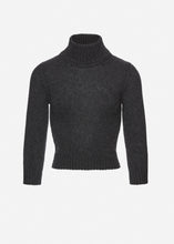 Load image into Gallery viewer, Cashmere turtleneck sweater in grey
