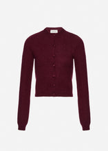 Load image into Gallery viewer, Classic mohair cardigan in burgundy

