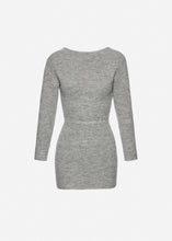 Load image into Gallery viewer, Open back mini knit dress in grey
