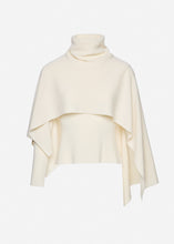 Load image into Gallery viewer, Asymmetrical wool knit top in cream
