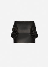 Load image into Gallery viewer, Rose hip mini skirt in black leather
