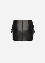 Load image into Gallery viewer, Rose hip mini skirt in black leather

