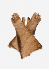Load image into Gallery viewer, Flared leather gloves in brown
