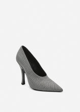 Load image into Gallery viewer, Sculptural pointed wool pumps in grey
