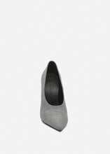 Load image into Gallery viewer, Sculptural pointed wool pumps in grey
