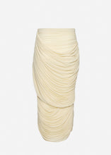 Load image into Gallery viewer, Draped midi skirt in vanilla
