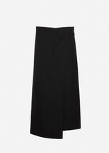 Load image into Gallery viewer, Long wrap skirt in black
