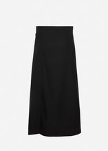 Load image into Gallery viewer, Long wrap skirt in black
