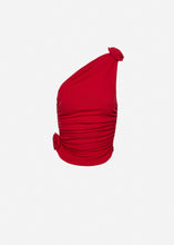Load image into Gallery viewer, One-shoulder t-shirt in red

