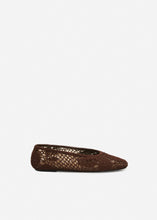 Load image into Gallery viewer, Crochet ballet flats in brown
