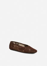 Load image into Gallery viewer, Crochet ballet flats in brown
