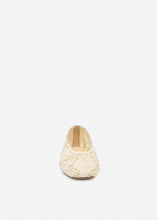 Load image into Gallery viewer, Crochet ballet flats in cream
