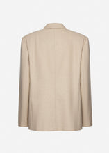 Load image into Gallery viewer, Wool crossover blazer in beige
