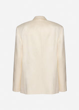Load image into Gallery viewer, Wool crossover blazer in cream
