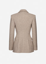 Load image into Gallery viewer, Wool hourglass blazer in beige
