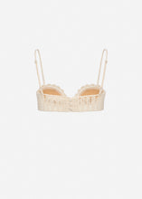 Load image into Gallery viewer, Lace crochet bustier bra in cream
