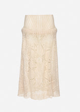 Load image into Gallery viewer, Lace crochet drop-waist skirt in cream
