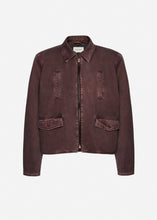 Load image into Gallery viewer, Boxy denim jacket in brown
