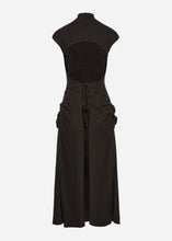 Load image into Gallery viewer, High-neck apron in grey
