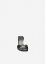 Load image into Gallery viewer, Thin leather mule in black leather
