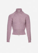 Load image into Gallery viewer, Marled zip up sweater in pink
