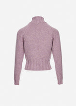 Load image into Gallery viewer, Marled zip up sweater in pink
