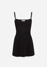 Load image into Gallery viewer, Knit skater tank dress in black
