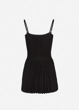 Load image into Gallery viewer, Knit skater tank dress in black
