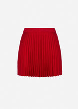 Load image into Gallery viewer, Accordion knit skater skirt in red

