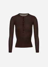 Load image into Gallery viewer, Knitwear henley top in brown
